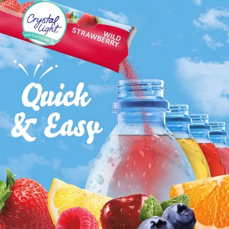 Crystal Light Lemonade, Fruit Punch, Raspberry Lemonade and Wild Strawberry Powdered Drink Mix Variety Pack 60 Ct.