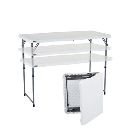 Lifetime 4' Commercial Grade Adjustable Fold-In-Half Table