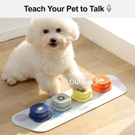 Pet Communication Training Speaking Buttons With Mat & Training Manual & Stickers (CHOOSE)