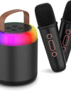 Karaoke Machine for Kids, Mini Portable Bluetooth Speaker with 2 Wireless Mics (CHOOSE)