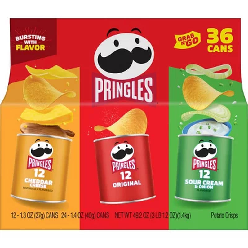 Pringles Grab-N-Go Variety Pack Chips, 36 Pk.