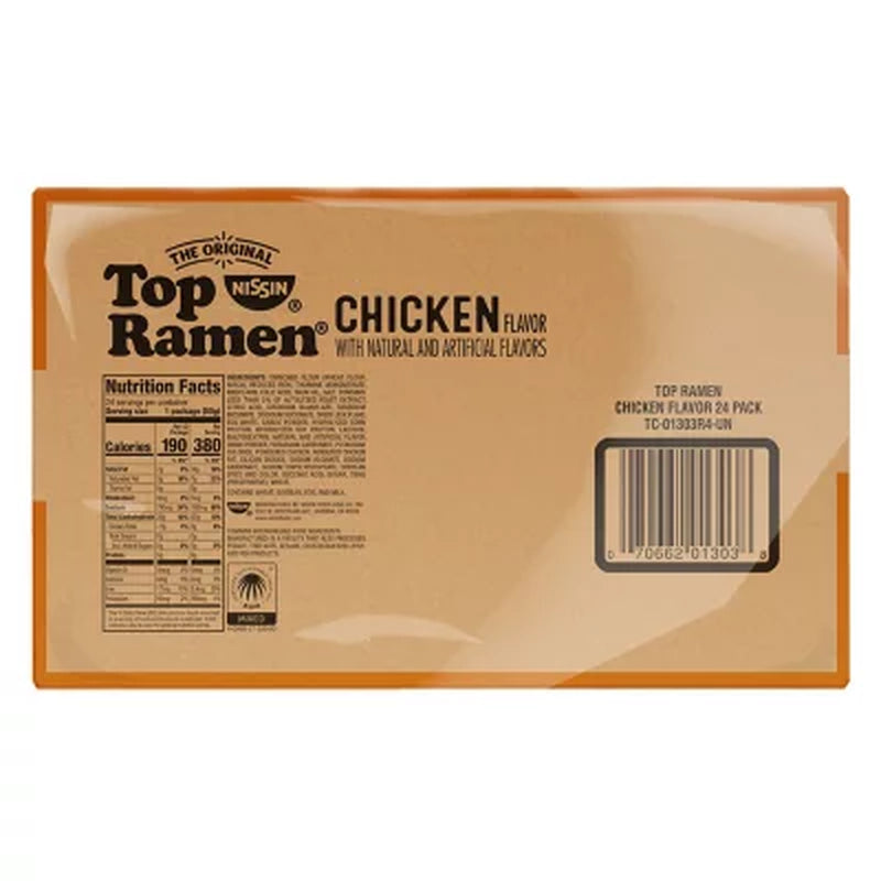 Nissin Top Ramen Chicken Noodle Soup, 3 Oz., 24 Pk.