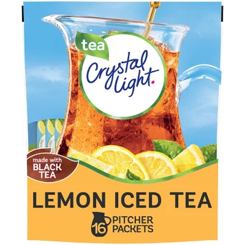 Crystal Light Lemon Iced Tea Naturally Flavored Powdered Drink Mix 16 Ct.