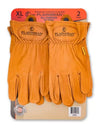 Plainsman Premium Cabretta Brown Leather Gloves 2 Pairs