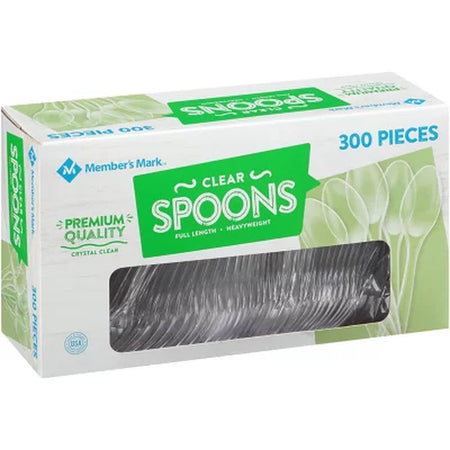 Member'S Mark Clear Plastic Spoons, Heavyweight 300 Ct.