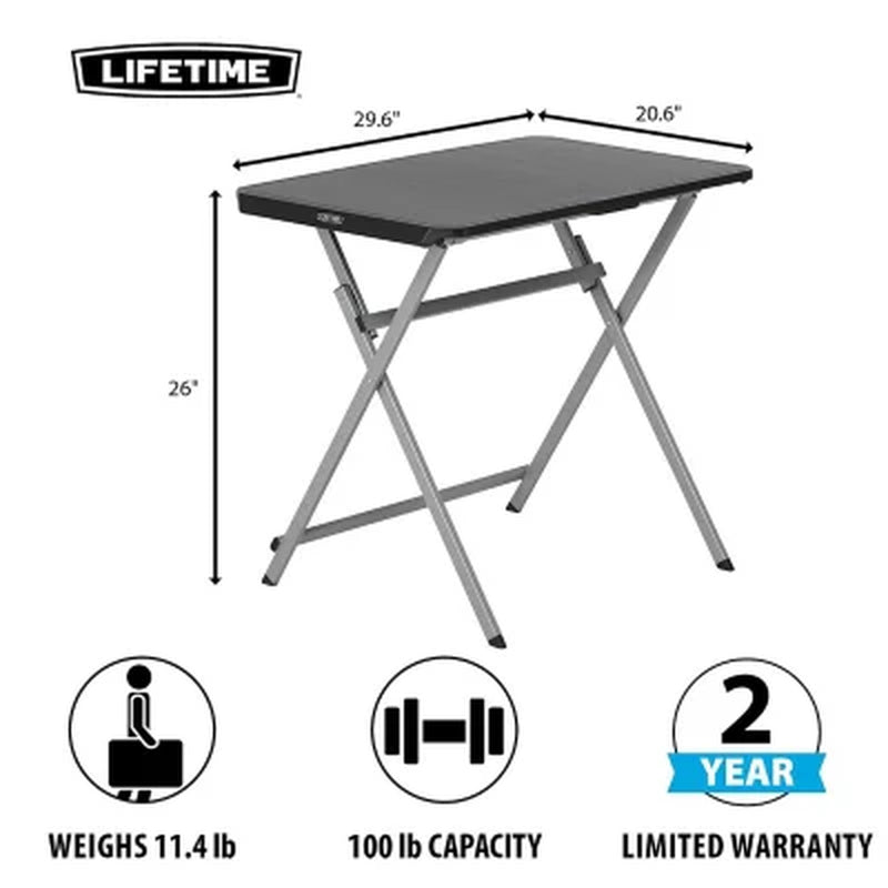 Lifetime 30" Light Commercial Personal Table, Black