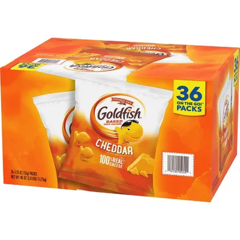 Pepperidge Farm Goldfish Cheddar Crackers, 1.25 Oz., 36 Pk.