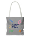 Happy Vibe Tote Bag (AOP) for any occasion