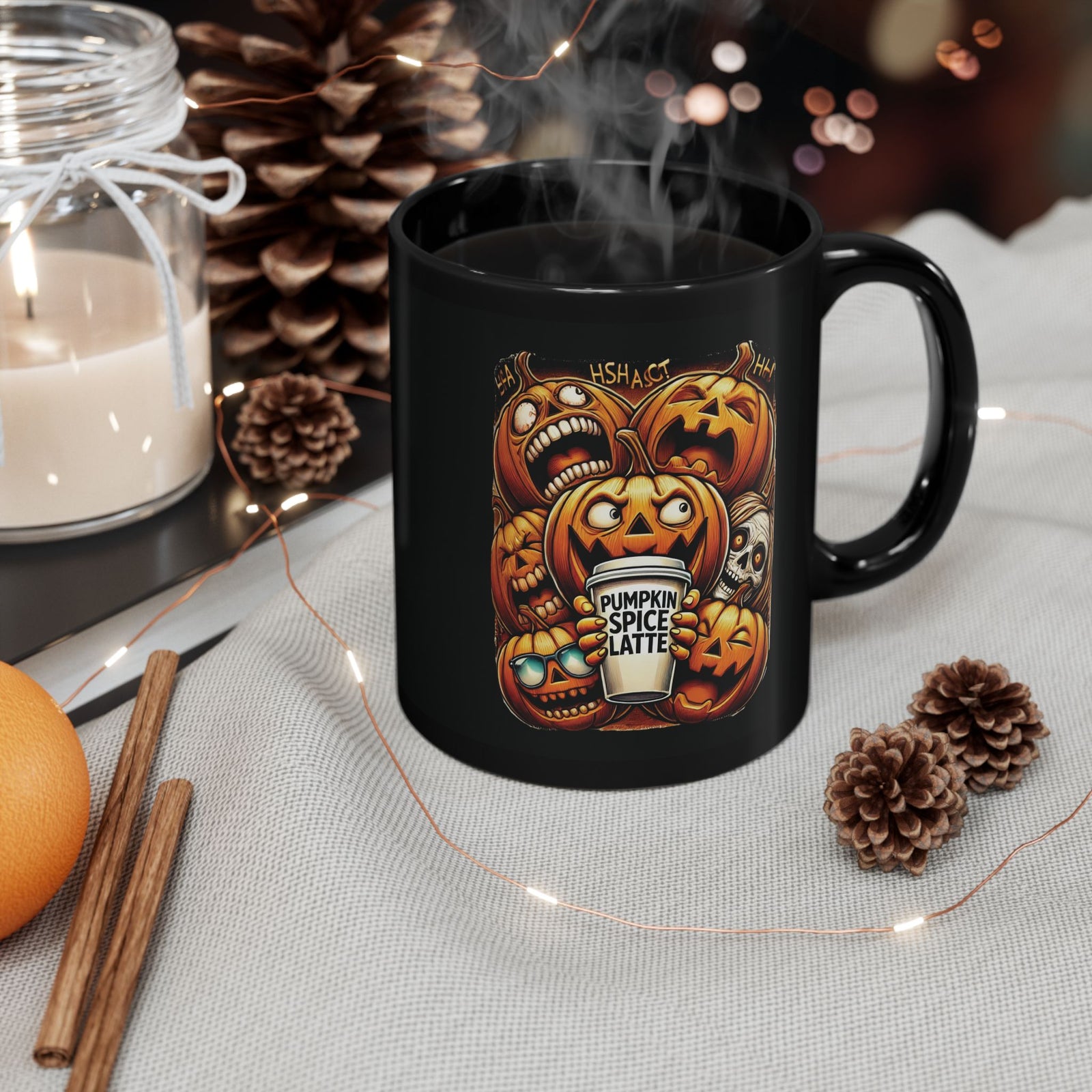 Pumpkin Panic Mug Black Mug 11oz