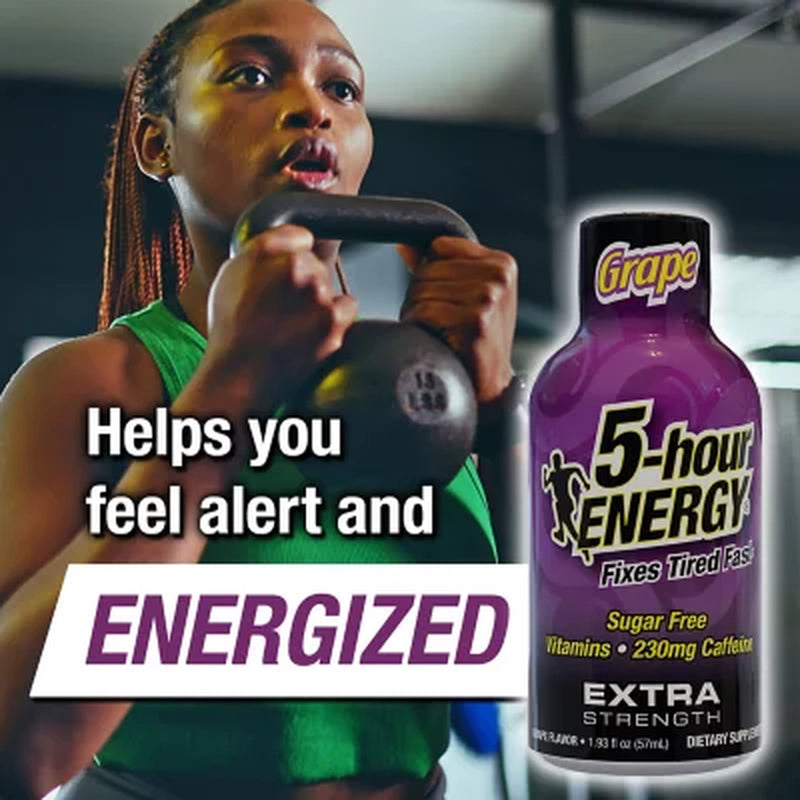 5-Hour ENERGY Shot, Extra Strength, Grape 1.93 Oz., 24 Pk.