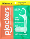 Micro Line Dental Floss Picks, Fold-Out Flippick, Tuffloss, Easy Storage with Sure-Zip Seal, Fresh Mint Flavor, 300 Count