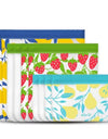 Ello Plastic Reusable Food Storage Bags 12 Pack, Summer Fruits