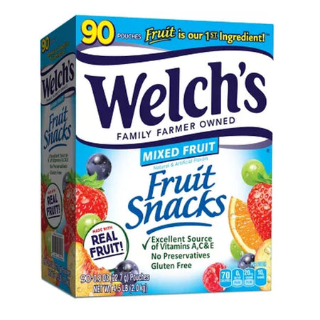 Welch'S Mixed Fruit Fruit Snack, 0.8 Oz, 90 Pk.