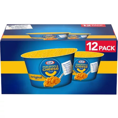 Kraft Original Macaroni and Cheese Easy Microwavable Dinner, 12Pk.