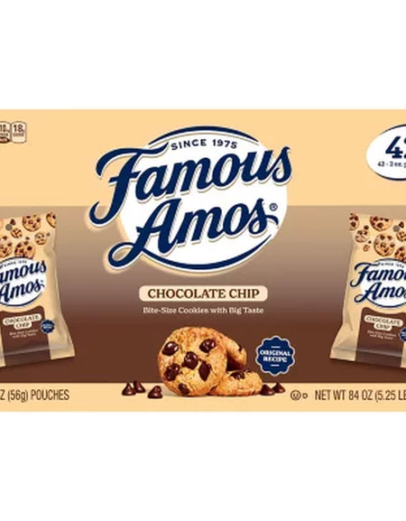 Famous Amos Chocolate Chip Cookies, 2 Oz., 42 Pk.