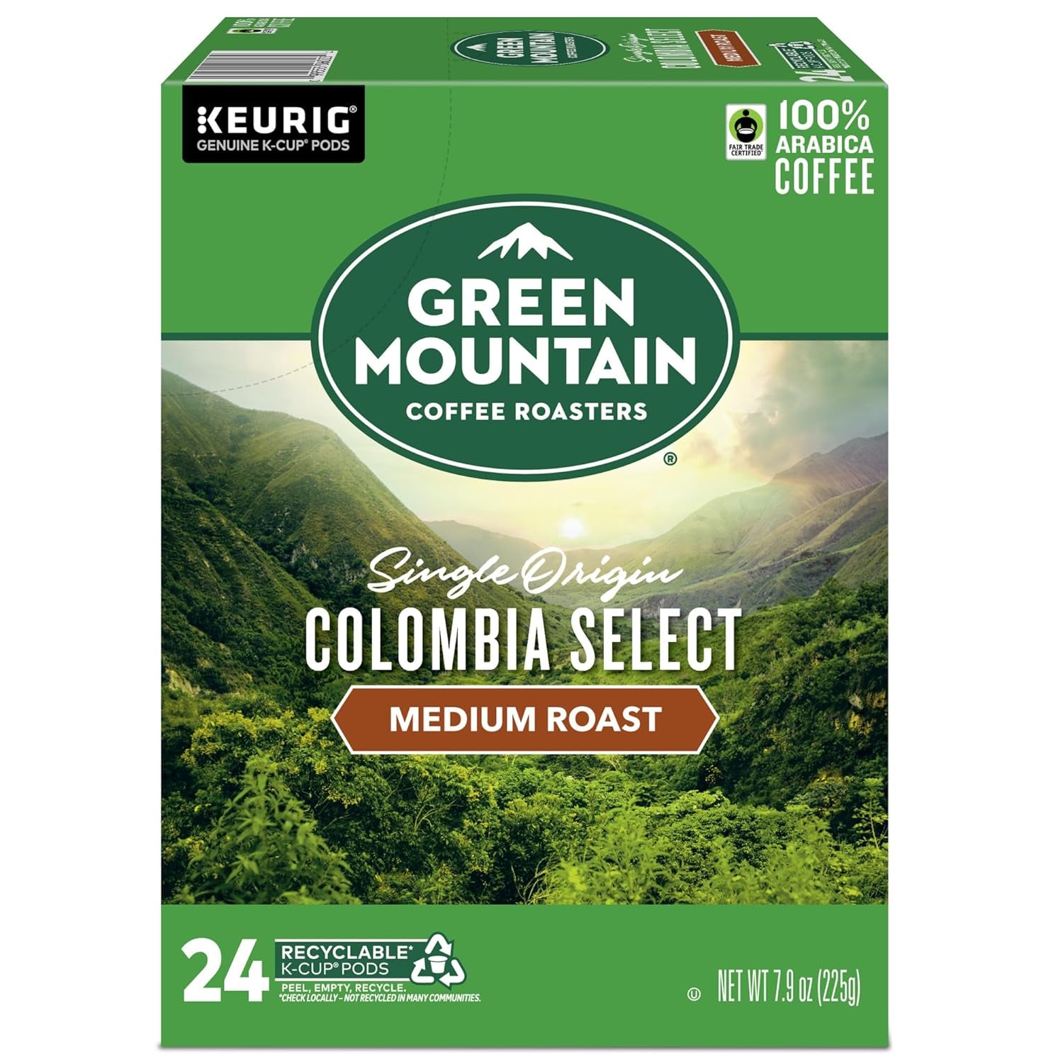 Colombia Select Coffee, Keurig Single-Serve K-Cup Pods, Medium Roast Coffee, 96 Count (4 Packs of 24)