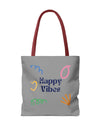 Happy Vibe Tote Bag (AOP) for any occasion