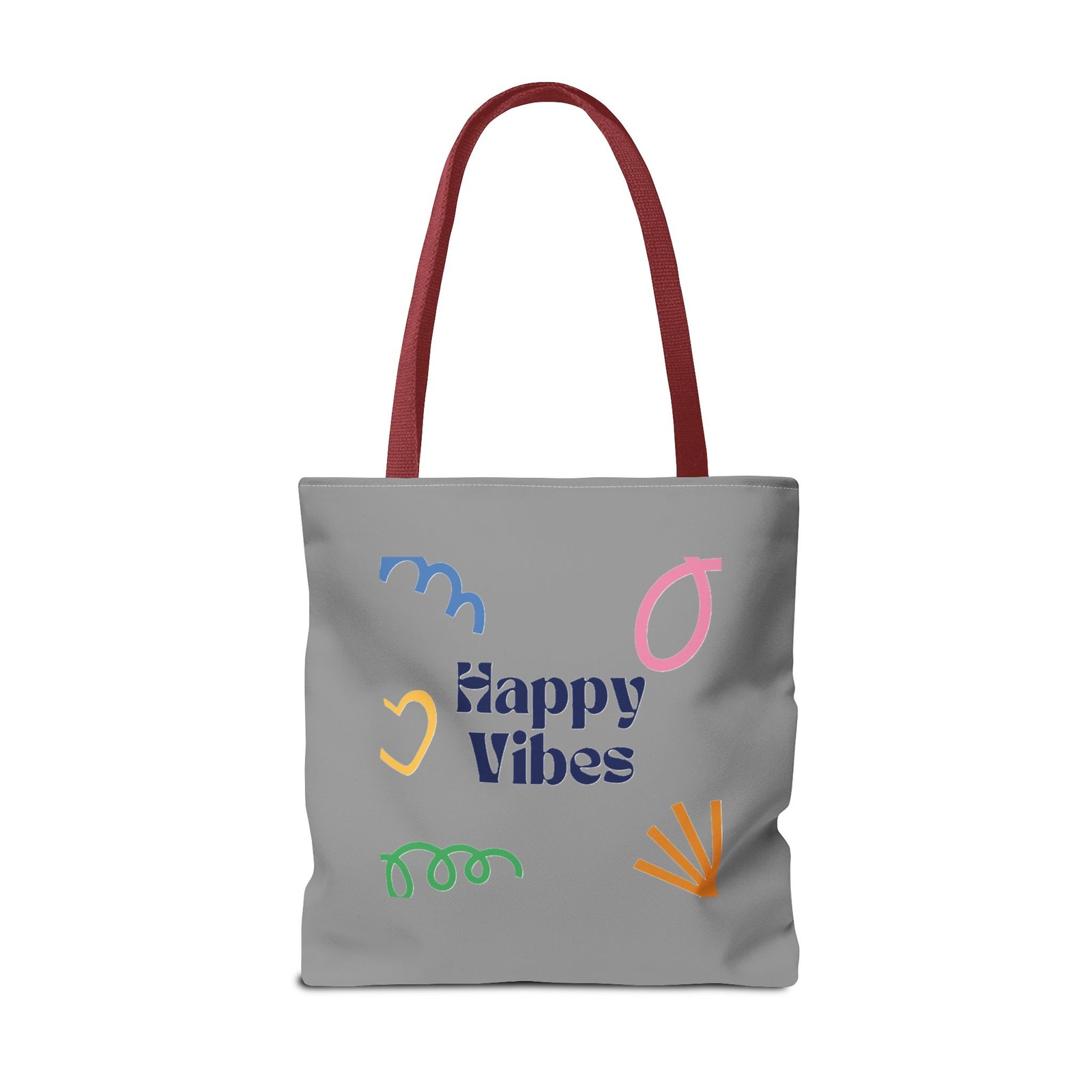 Happy Vibe Tote Bag (AOP) for any occasion