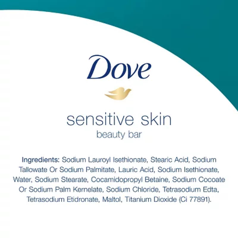 Dove Beauty Bar Soap, Sensitive Skin, 3.75 Oz., 16 Ct.