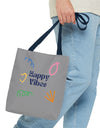 Happy Vibe Tote Bag (AOP) for any occasion