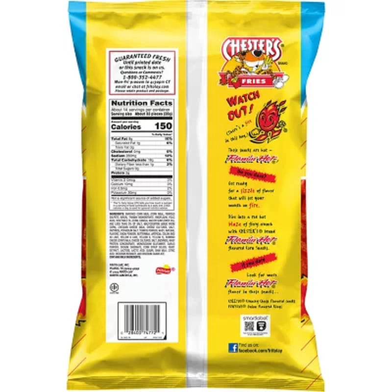 Chester'S Fries Flamin' Hot Corn & Potato Snacks, 13.5 Oz.