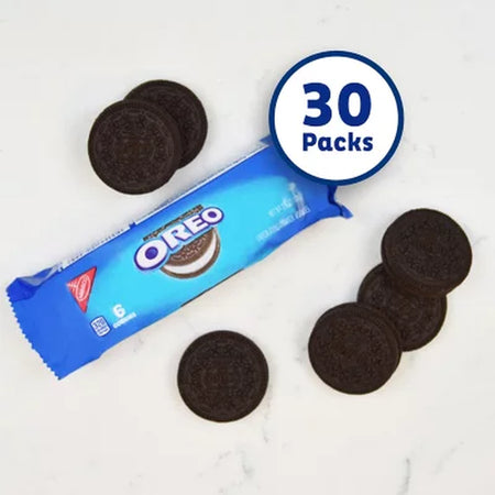 OREO Chocolate Sandwich Cookies, 2.4 Oz., 30 Pk.