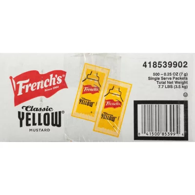 French'S Mustard Single-Serve Packets 5.5 G., 500 Ct.