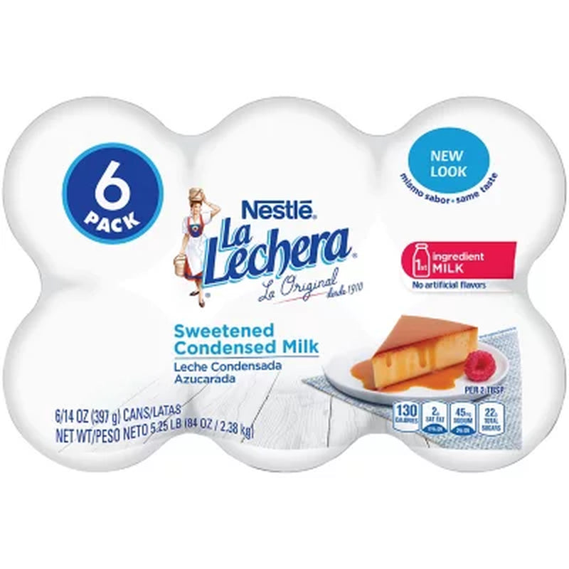 Nestle La Lechera Sweetened Condensed Milk, 14 Oz., 6 Pk.