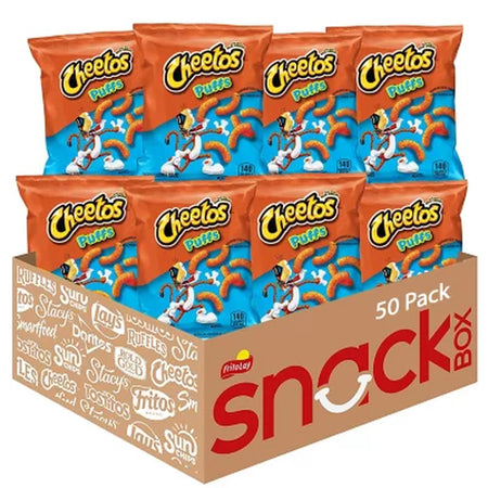 Cheetos Puffs Cheese Snacks, 0.875 Oz., 50 Pk.