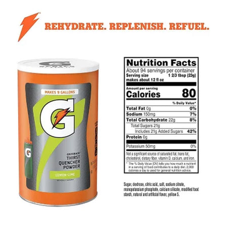 Gatorade Thirst Quencher Powder, Lemon-Lime 76.5 Oz.