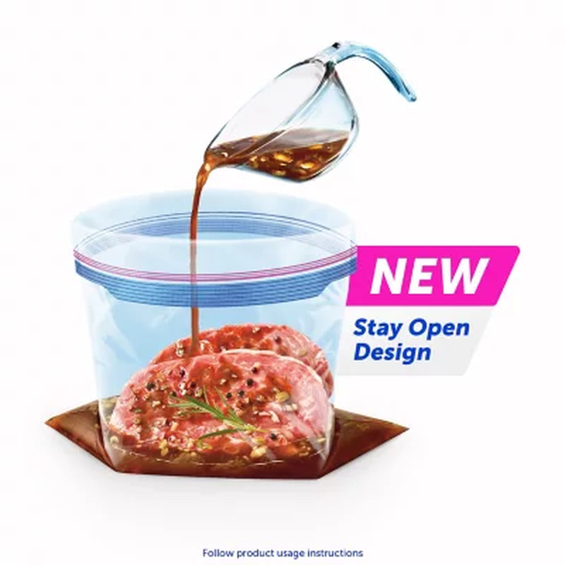 Ziploc Gallon Freezer Bags with New Stay Open Design, 152 Ct.