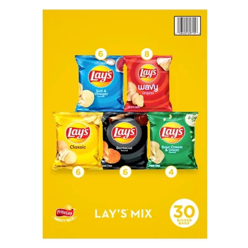 Lay'S Mix Variety Pack Potato Chips, 30 Pk.