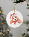 Santa's Little Helper: A Festive Puppy Delight Ceramic Ornaments (1pcs, 5pcs, 10pcs, 20pcs)