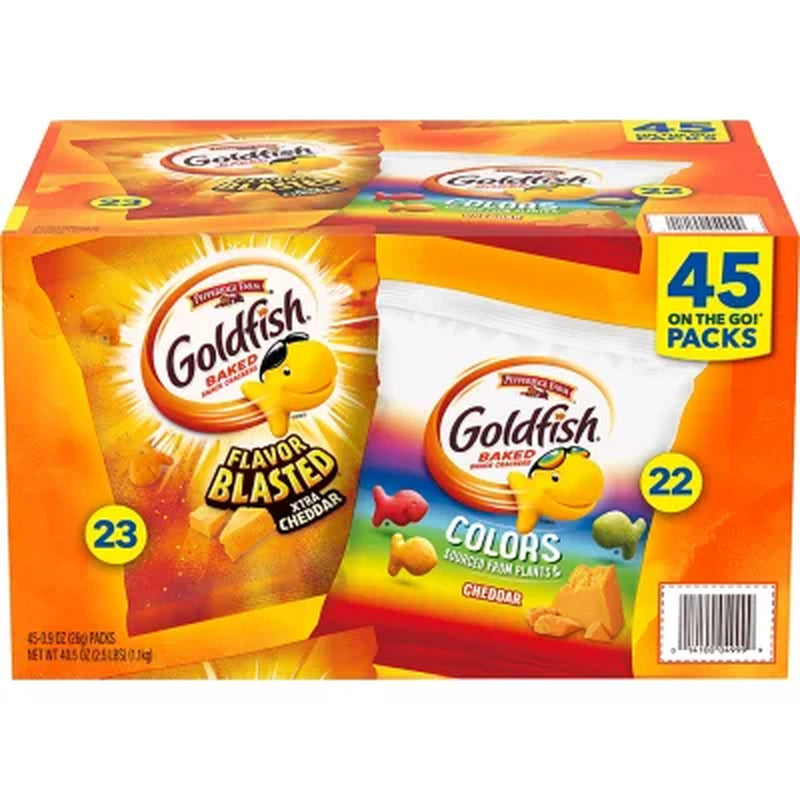 Pepperidge Farm Variety Pack Goldfish, 0.9 Oz., 45 Pk.