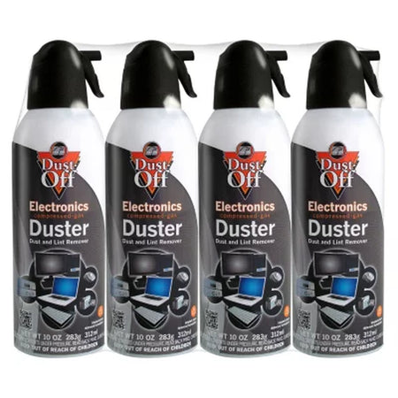 Falcon Dust-Off Compressed Gas Duster, 10Oz., 4 Pack