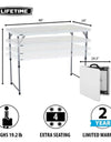 Lifetime 4' Commercial Grade Adjustable Fold-In-Half Table