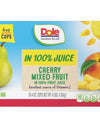 Dole Cherry Mixed Fruit Bowls in 100% Juice, 4 Oz., 16 Pk.