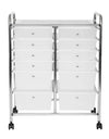 Seville Classics 12-Drawer Rolling Organizer Cart, 25.2" W X 15.2" D X 31.7" H