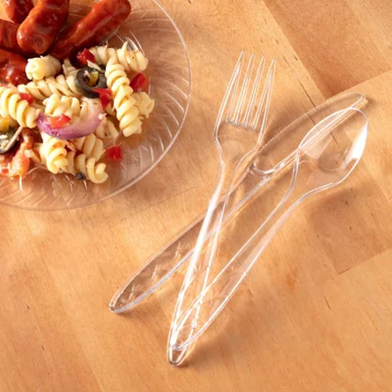 Member'S Mark Combo Pack Clear Cutlery, Forks, Knives, Spoons, 360 Ct.