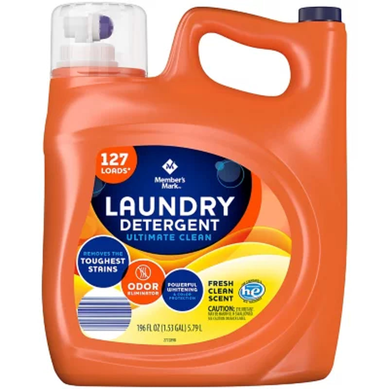 Member'S Mark Liquid Laundry Detergent, Ultimate Clean Fresh Scent, 127 Loads, 196 Fl. Oz.