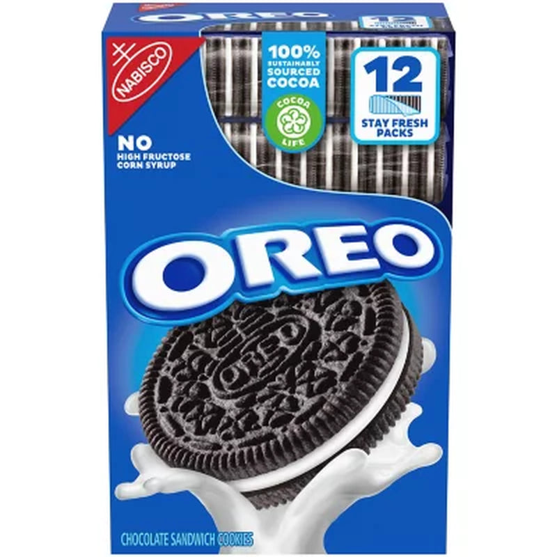 OREO Chocolate Sandwich Cookies, 5.23 Oz., 12 Pk.