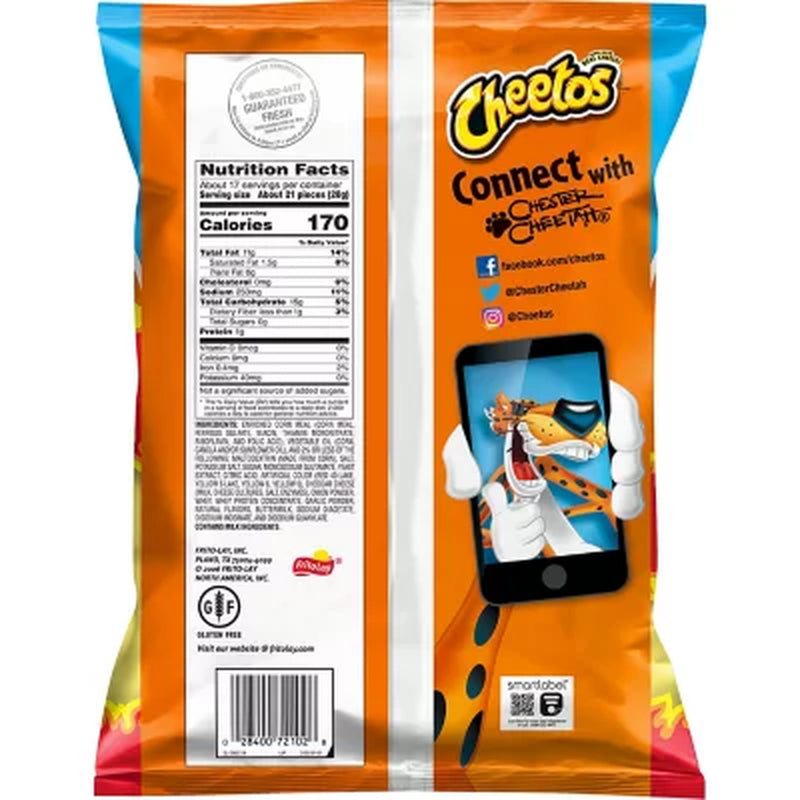 Cheetos Crunchy Flamin' Hot Cheese Snacks, 17.37 Oz.