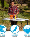Lifetime 4' Commercial Grade Adjustable Fold-In-Half Table