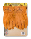 Plainsman Premium Cabretta Brown Leather Gloves 2 Pairs