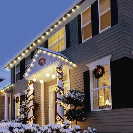 50 Ct. LED C9 Lights - Ultra-Bright 21' Chirstmas Holiday Illumination (Choose Color)