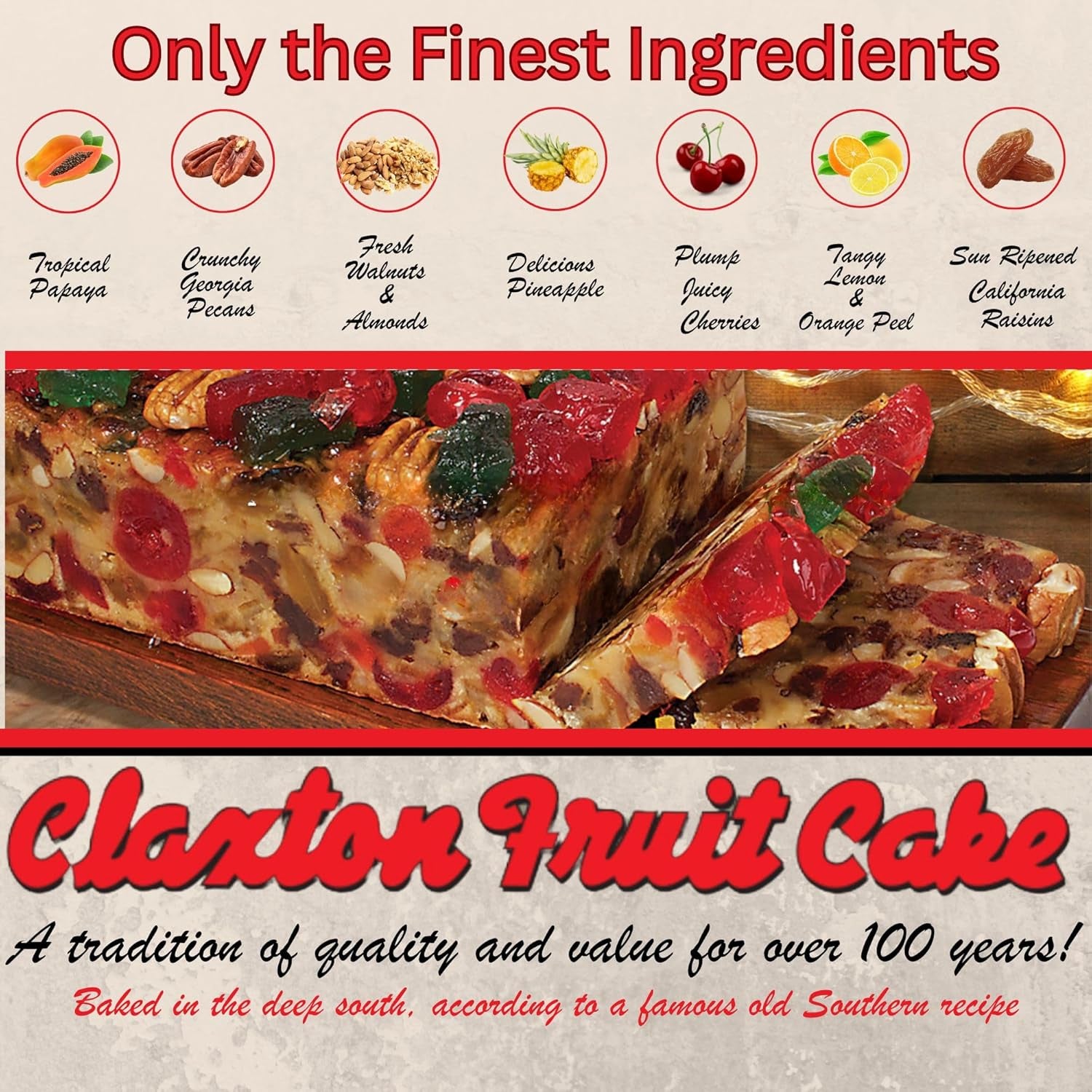 Old Fashion  3-1 Lb. Dark Recipe Loaves - Individually Wrapped for Freshness in Our Signature Red-White Carton - 3-Pack