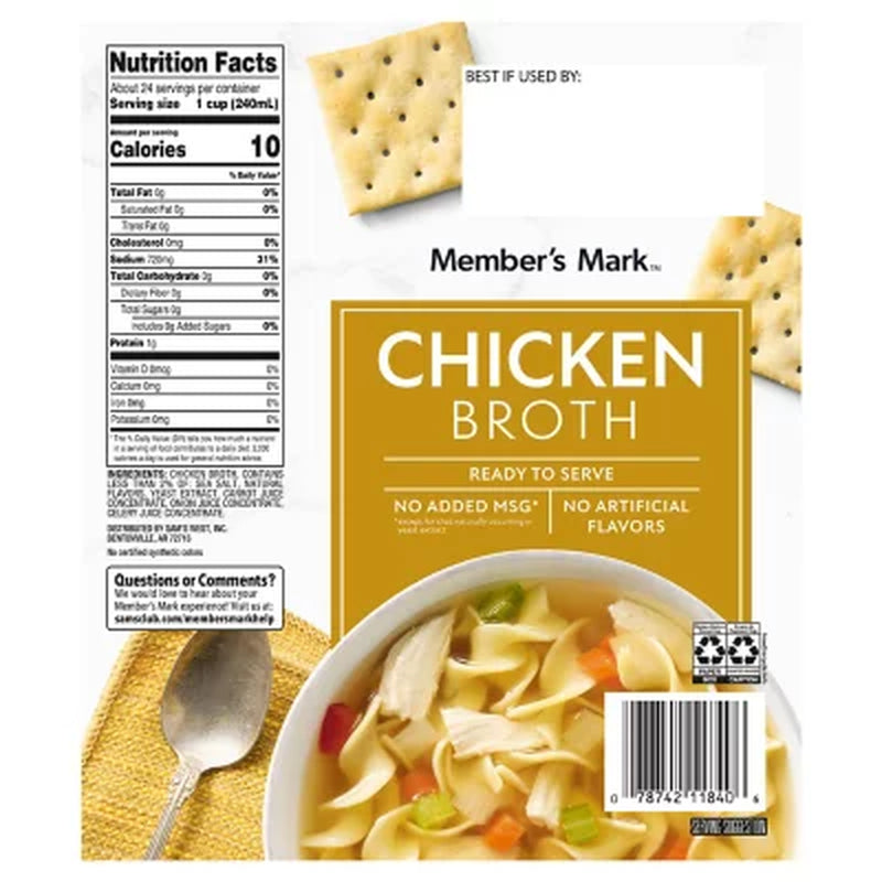 Member'S Mark Chicken Broth, 32 Oz., 6 Pk.