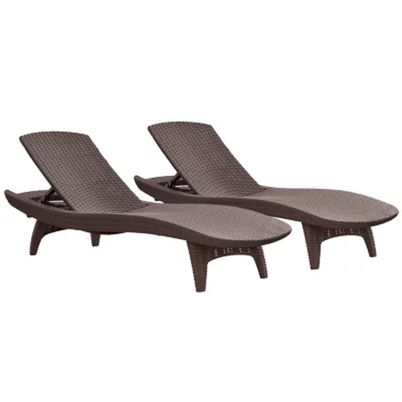 Keter 2-Pack All-Weather Grenada Chaise Loungers, Assorted Colors