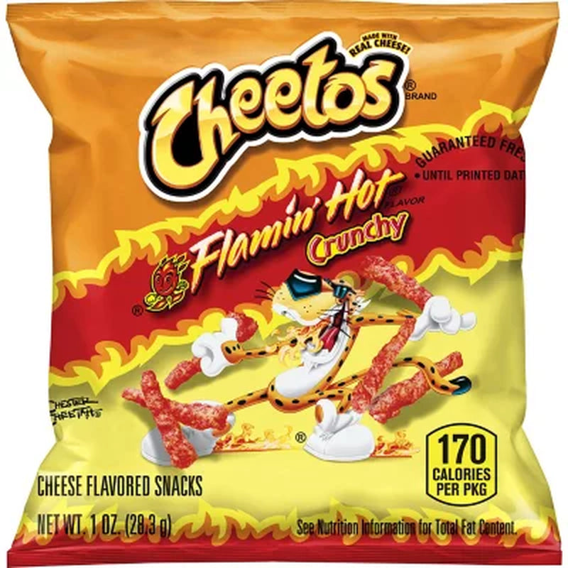 Cheetos Flamin' Hot Crunchy Snacks, 1 Oz., 50 Pk.