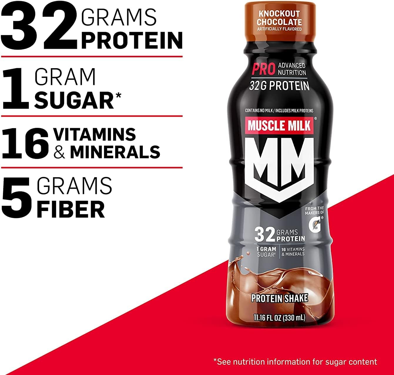 Muscle Milk Pro Advanced Nutrition Protein Shake, 32G Protein - 11.16 Fl Oz 12 PACK (CHOOSE FLAVOR) 